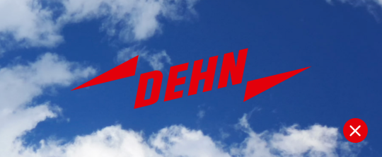 DEHN logo red on a photo - NOT ALLOWED!